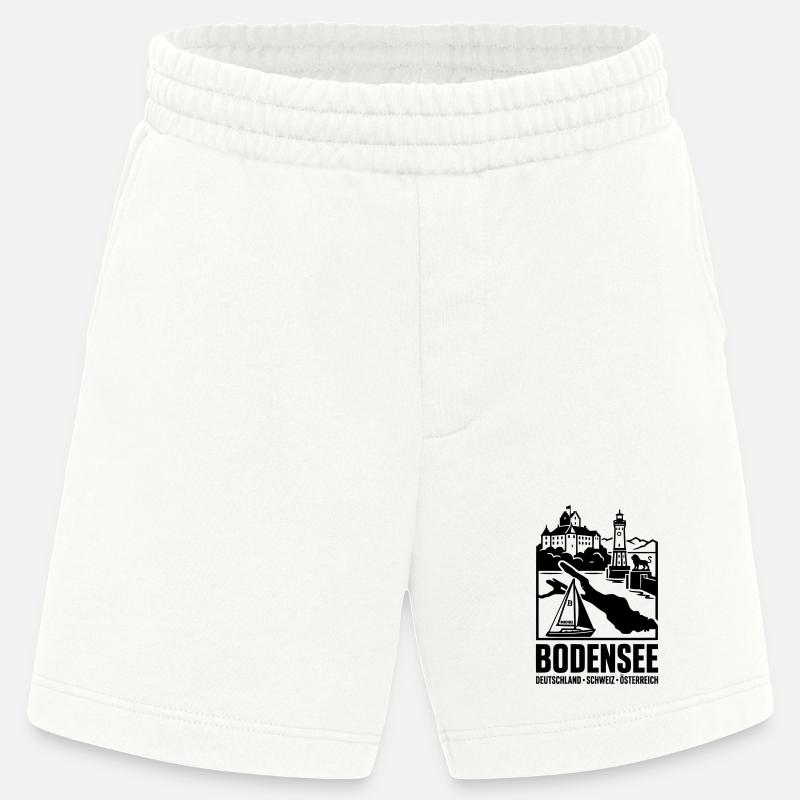 Bodensee Silhouette Wahrzeichen - Heavyweight Shorts - made by SPREAD - OFF WHITE