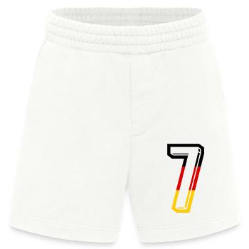 Nummer 7 Deutschland Trikot Zahl 7 Jahre - Heavyweight Shorts - made by SPREAD  - OFF WHITE - Vorne