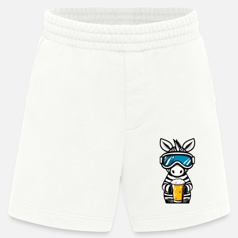 Zebra Ski Bier - Heavyweight Shorts - made by SPREAD - OFF WHITE