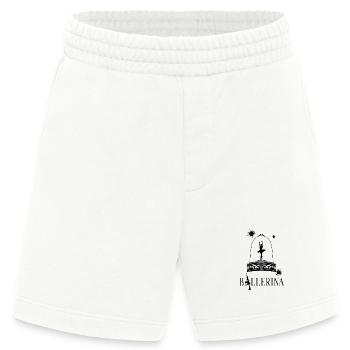 Tänzerin im Kugelhagel – Ausdrucksstarke Ballerin - Heavyweight Shorts - made by SPREAD  - OFF WHITE - Vorne