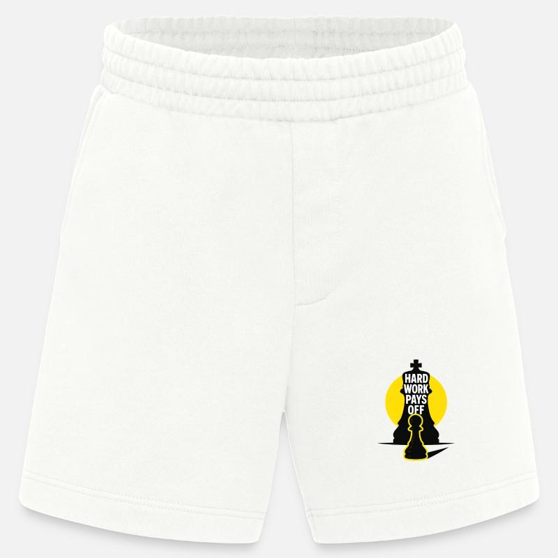 HardWorkPaysOff - Short bio épais fabriqué en UE - OFF WHITE