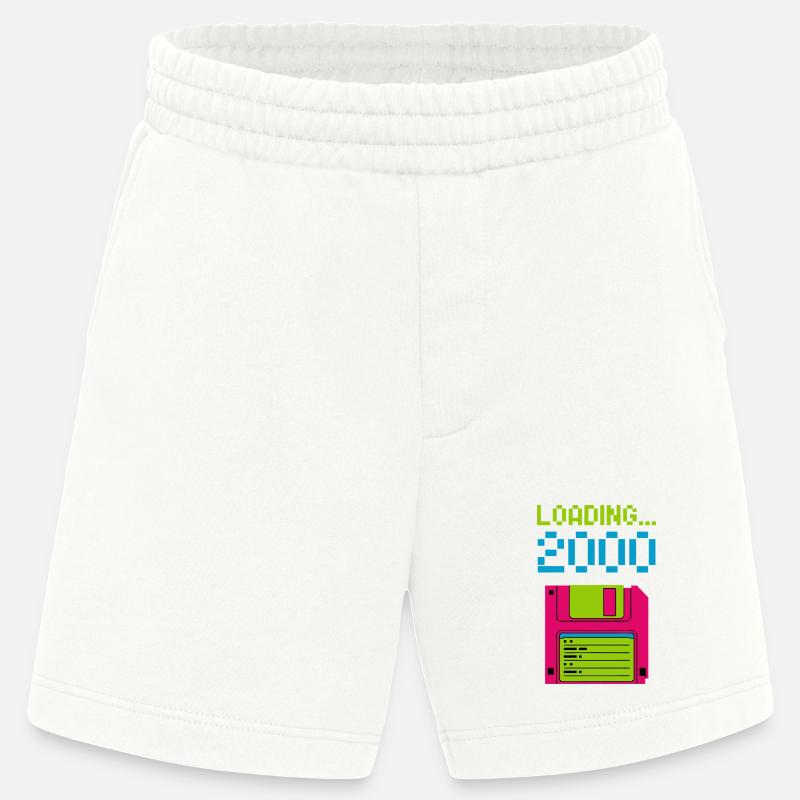 Loading 2000 Disketten-Design Retro Pixel Design - Heavyweight Shorts - made by SPREAD  - OFF WHITE