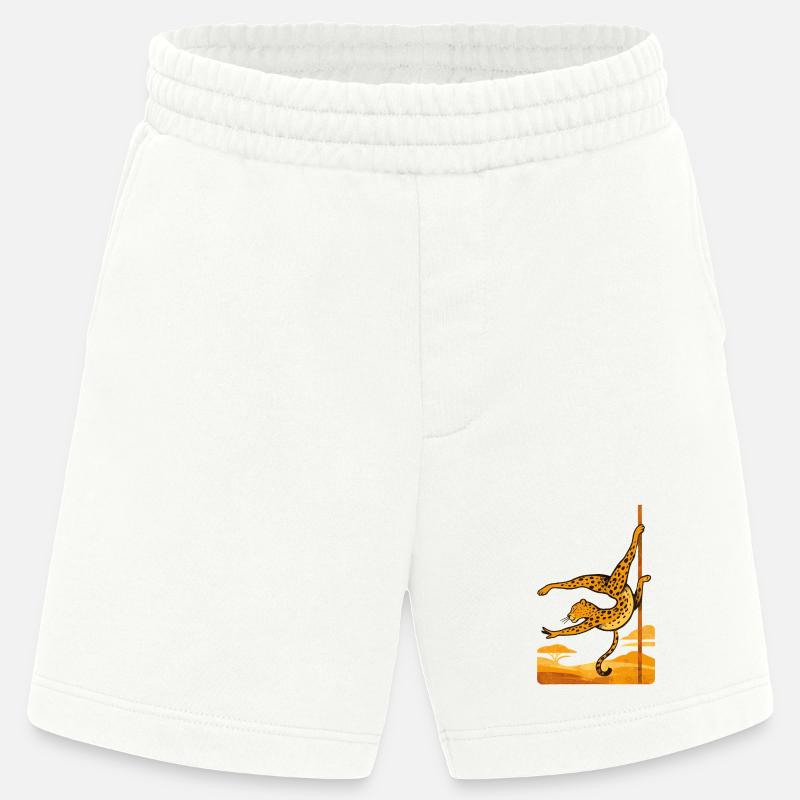 Pole Dance Leopardin Poledancerin Geschenk - Heavyweight Shorts - made by SPREAD  - OFF WHITE