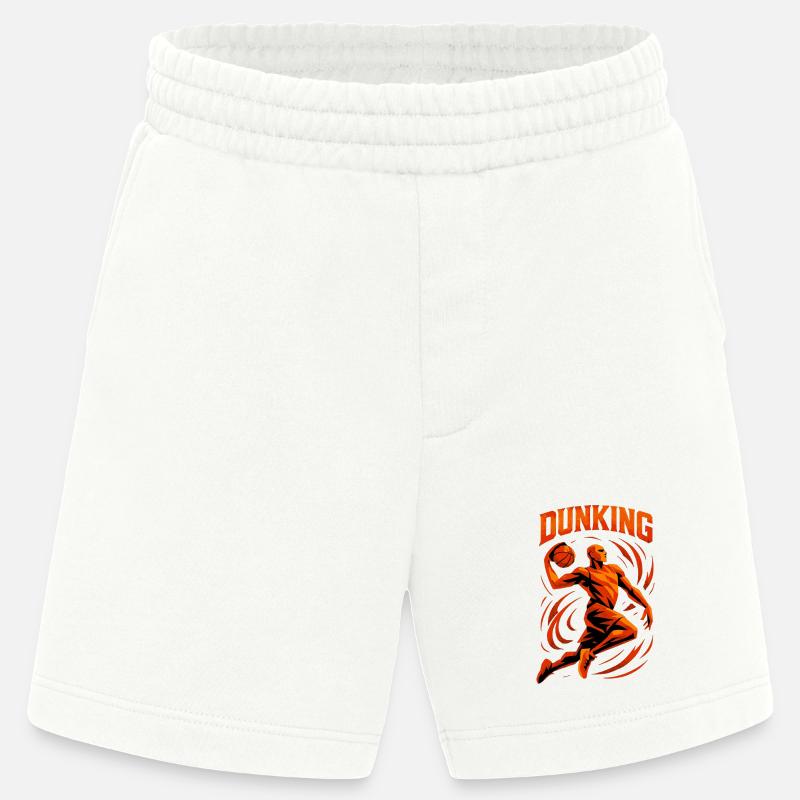 Basketball Dunk Wurf Spieler Dunking Geschenk - Heavyweight Shorts - made by SPREAD - OFF WHITE