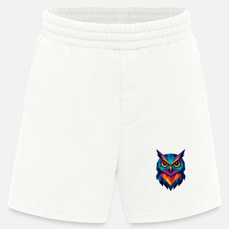 Eule | Eulenkopf Print - Heavyweight Shorts - made by SPREAD  - OFF WHITE