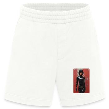 T-shirt Noir Femme - Heavyweight Shorts - made by SPREAD  - OFF WHITE - Vorne
