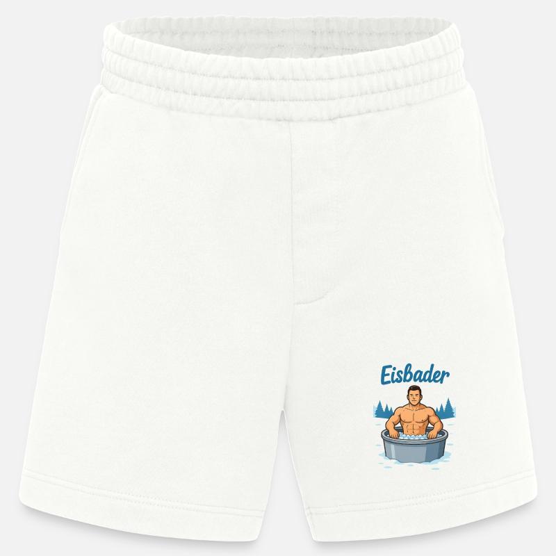 Eisbader Muskelmann im Eisbad - Heavyweight Shorts - made by SPREAD  - OFF WHITE