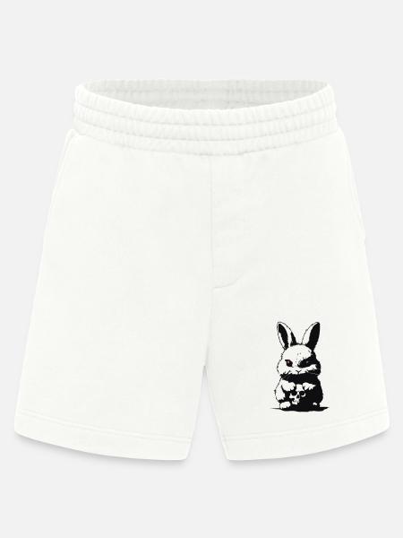 Grumpy bunny - Heavyweight Shorts - made by SPREAD  - OFF WHITE