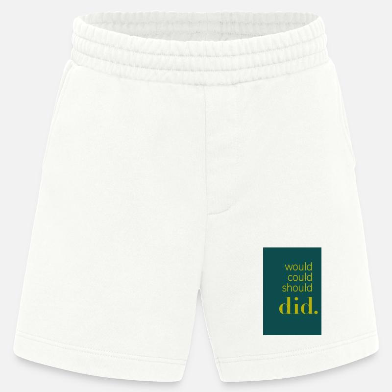 Did should could would Poster Design - Heavyweight Shorts - made by SPREAD  - OFF WHITE