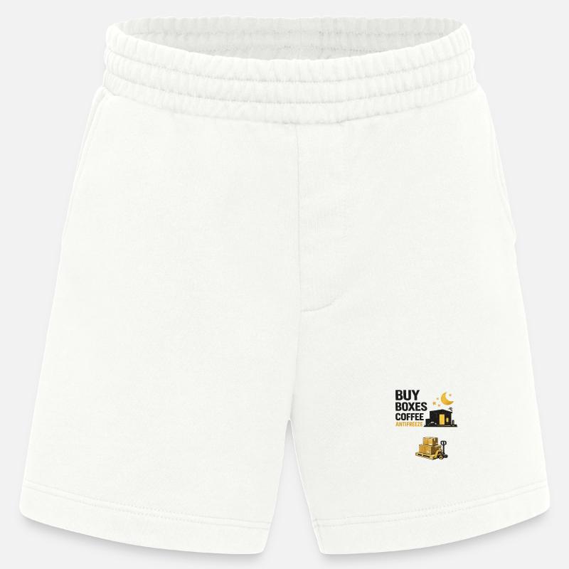 Night Shift Boxes Coffee Antifreeze - Heavyweight Shorts - made by SPREAD - OFF WHITE