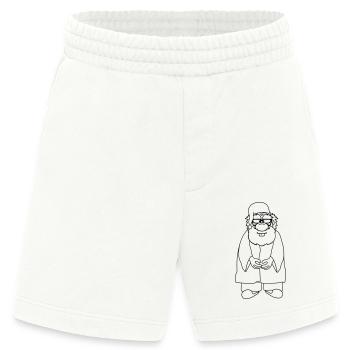 opa alt grossvater schlafanzug mantel muetze muede - Heavyweight Shorts - made by SPREAD  - OFF WHITE - Vorne