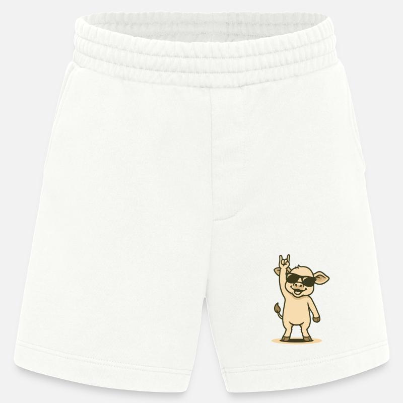 Cooles Kälbchen Rockt - Heavyweight Shorts - made by SPREAD  - OFF WHITE