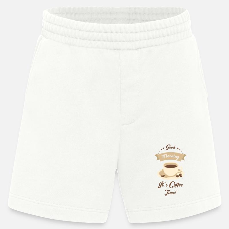 Bonjour, c’est l’heure du café - Short bio épais fabriqué en UE - OFF WHITE