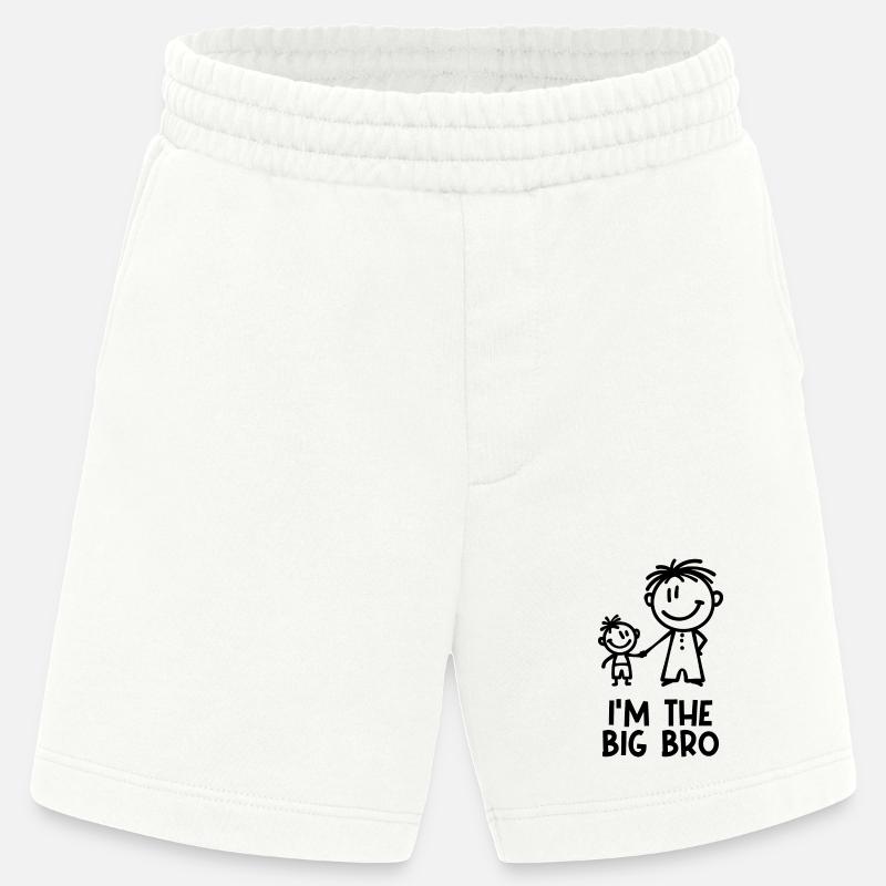 Geschwisterliebe Bruder Statement Stolzer Großer - Heavyweight Shorts - made by SPREAD  - OFF WHITE