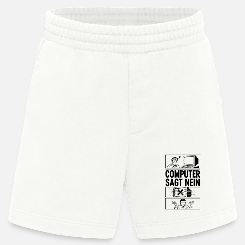 Computer sagt Nein Comic Design - Heavyweight Shorts - made by SPREAD  - OFF WHITE