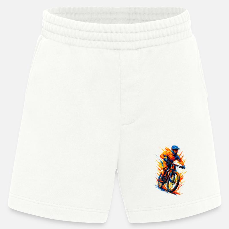 Mountainbiking Mountainbiker MTB cool Geschenk - Heavyweight Shorts - made by SPREAD  - OFF WHITE