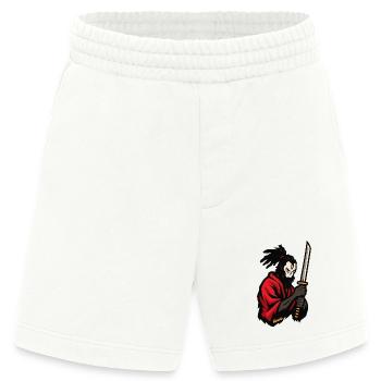 Roter Mantel Ninja Katana - Heavyweight Shorts - made by SPREAD  - OFF WHITE - Vorne