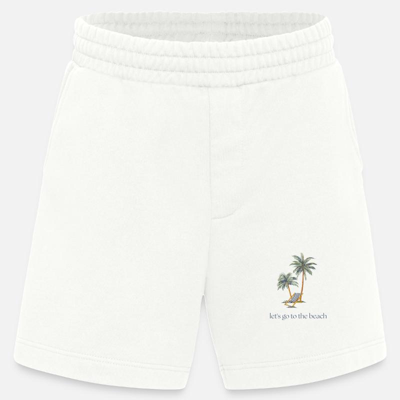 Allons à la plage - Short bio épais fabriqué en UE - OFF WHITE