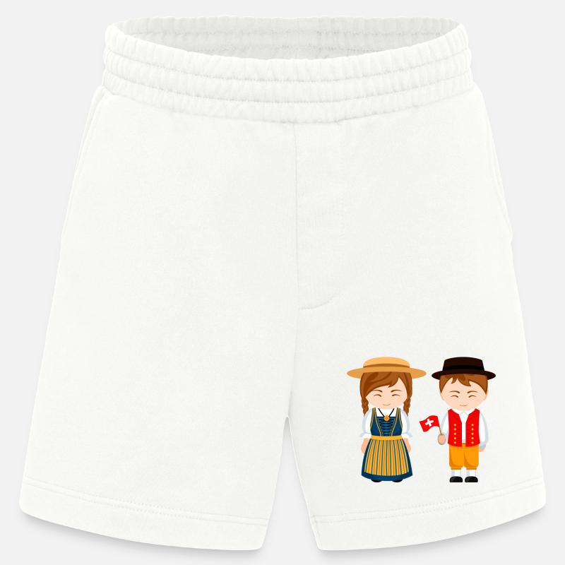 Schweiz, ich bin Schweizer, kleiner Schweizer - Heavyweight Shorts - made by SPREAD  - OFF WHITE