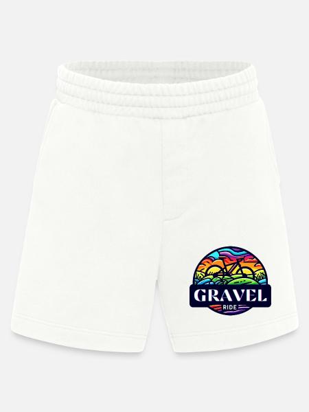 Gravel Ride Sunset Cyclist - Heavyweight Shorts - made by SPREAD - OFF WHITE