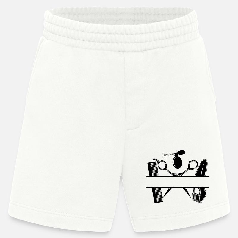 Friseur-Attribut-Text-Banner - Heavyweight Shorts - made by SPREAD  - OFF WHITE
