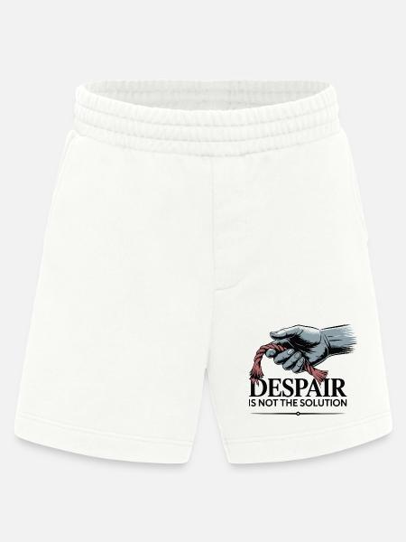 Resilient Hand Holding Frayed Rope - Heavyweight Shorts - made by SPREAD - OFF WHITE