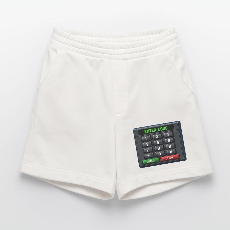 Enter Code Keypad Neon Heavyweight Shorts - made by SPREAD 