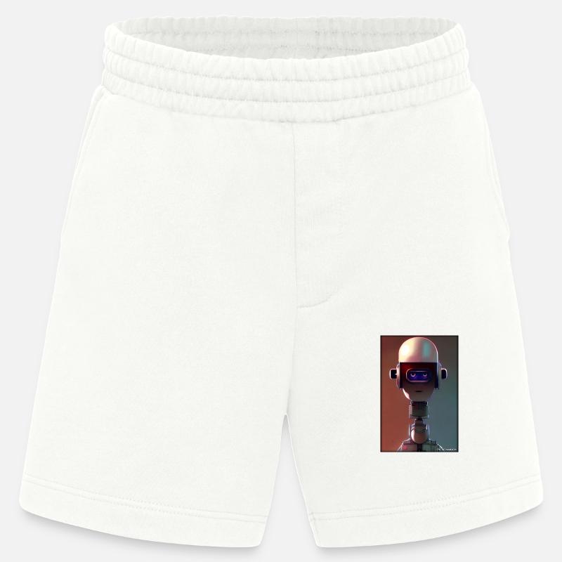 Robot Future Technology Science Android - Heavyweight Shorts - made by SPREAD  - OFF WHITE