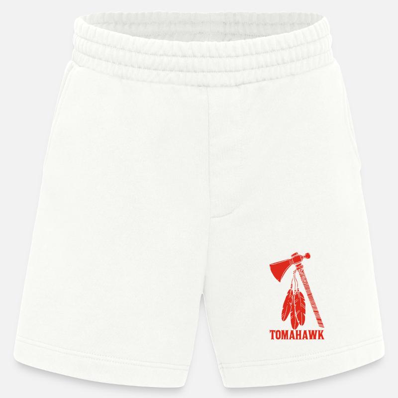 roter Tomahawk - Heavyweight Shorts - made by SPREAD  - OFF WHITE