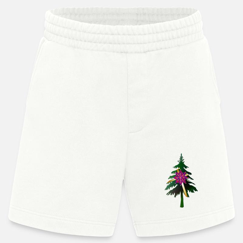 Christbaum oder Weihnachtsbaum & Geschenkschleife - Heavyweight Shorts - made by SPREAD  - OFF WHITE