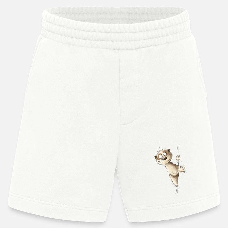 Drolliges Erdmännchen I Wildtier Tiere - Heavyweight Shorts - made by SPREAD  - OFF WHITE