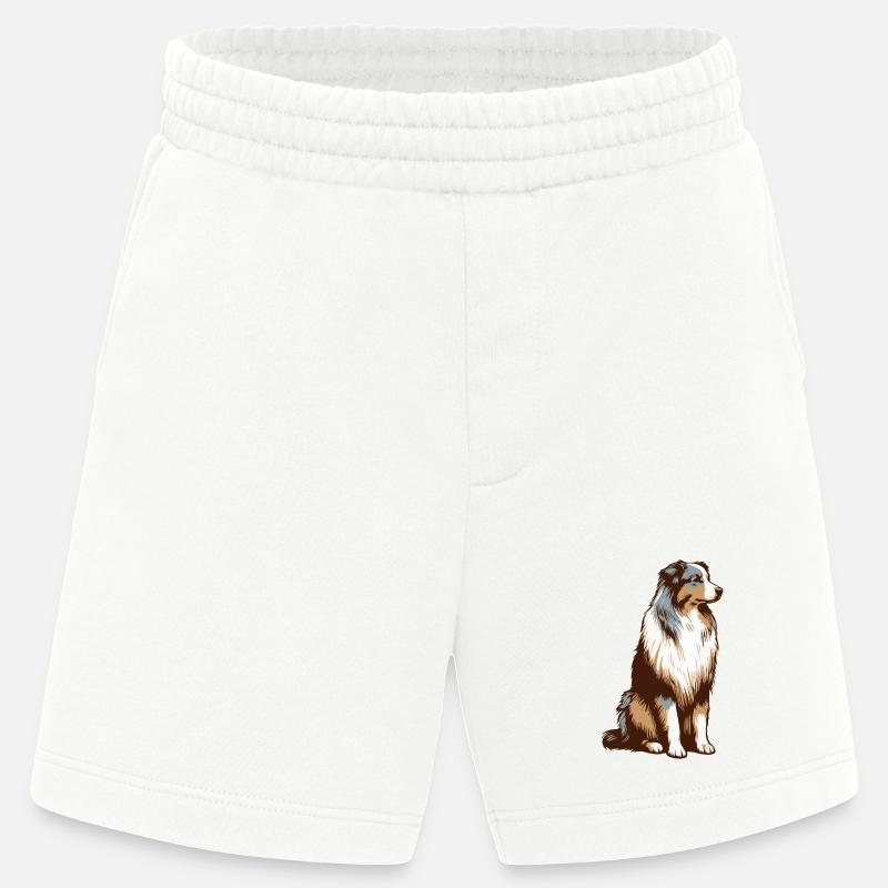 Australian Shepherd - Heavyweight Shorts - made by SPREAD  - OFF WHITE