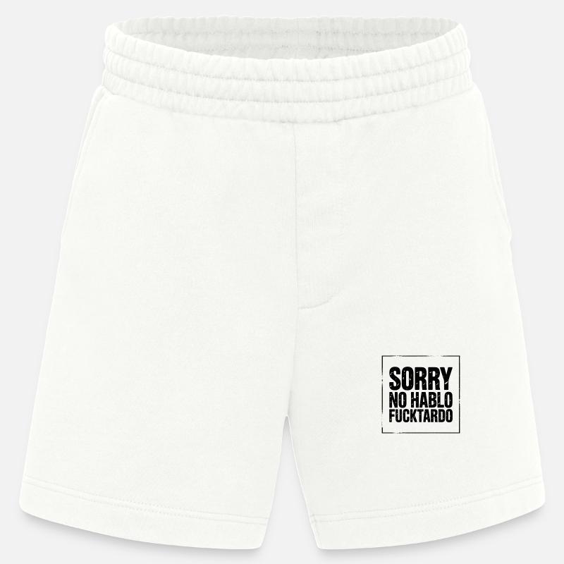 Expressive Expression with Strong Text Design - Heavyweight Shorts - made by SPREAD  - OFF WHITE
