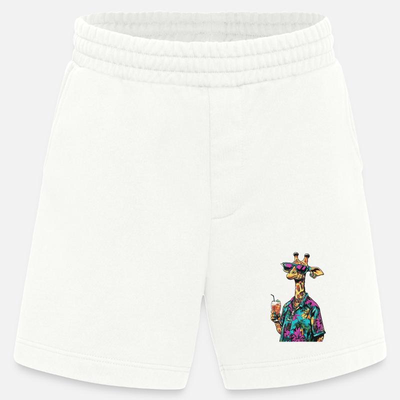 Giraffe Comic Summer - Heavyweight Shorts - made by SPREAD  - OFF WHITE
