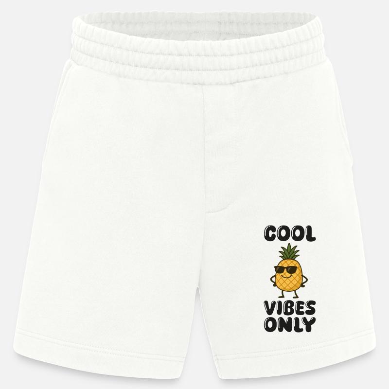 Bande dessinée ananas - Short bio épais fabriqué en UE - OFF WHITE