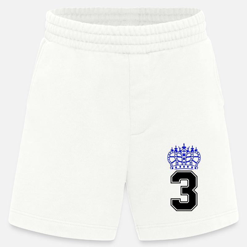 3 couronnes - Short bio épais fabriqué en UE - OFF WHITE