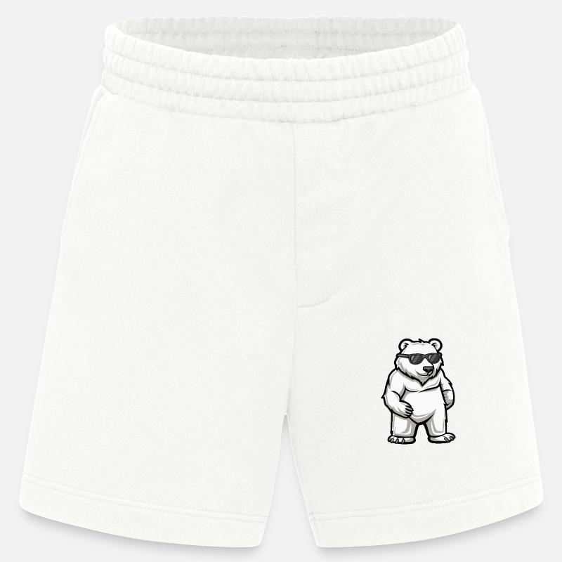 Polar Bear Cool Comic - Heavyweight Shorts - made by SPREAD  - OFF WHITE