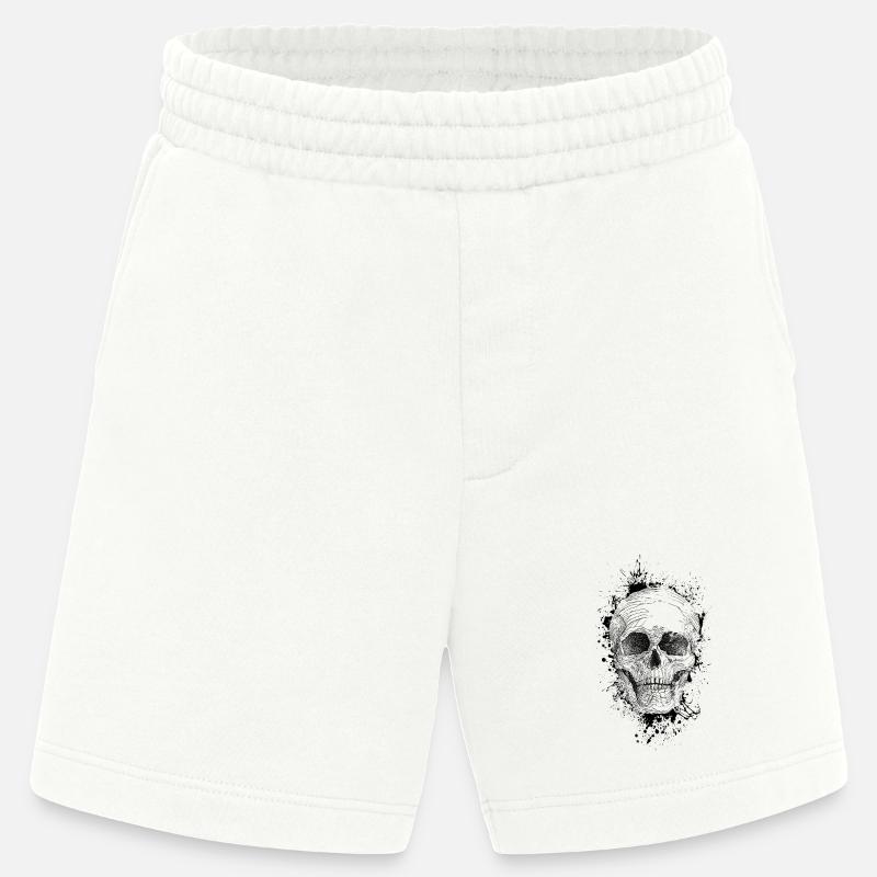 Crâne - Short bio épais fabriqué en UE - OFF WHITE