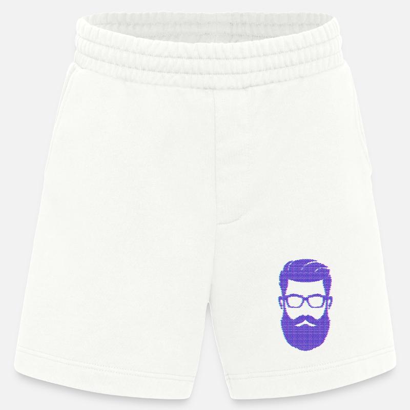 Bartträger Männlichkeit Schnurrbart Bart - Heavyweight Shorts - made by SPREAD  - OFF WHITE