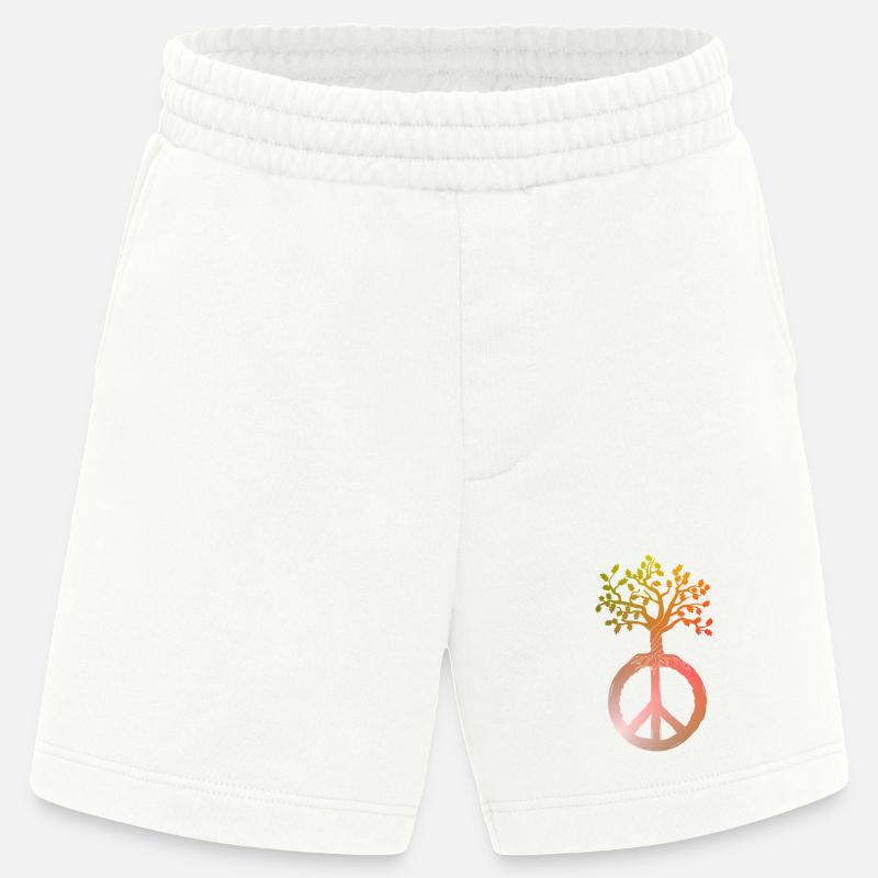 Peace Tree Peace - Heavyweight Shorts - made by SPREAD  - OFF WHITE