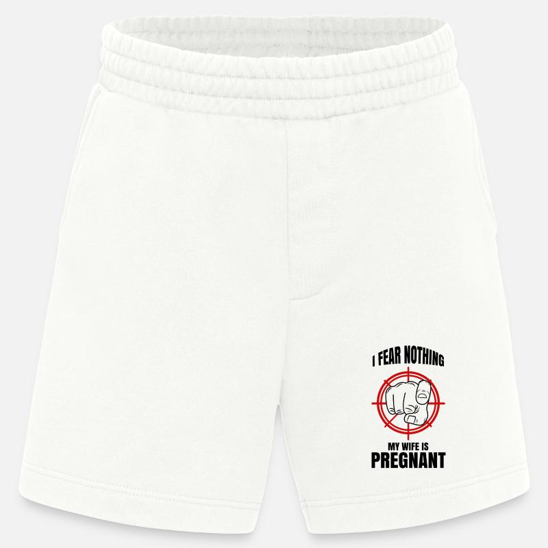 Cool Papa Déclaration Grossesse Bébé enceinte - Short bio épais fabriqué en UE - OFF WHITE