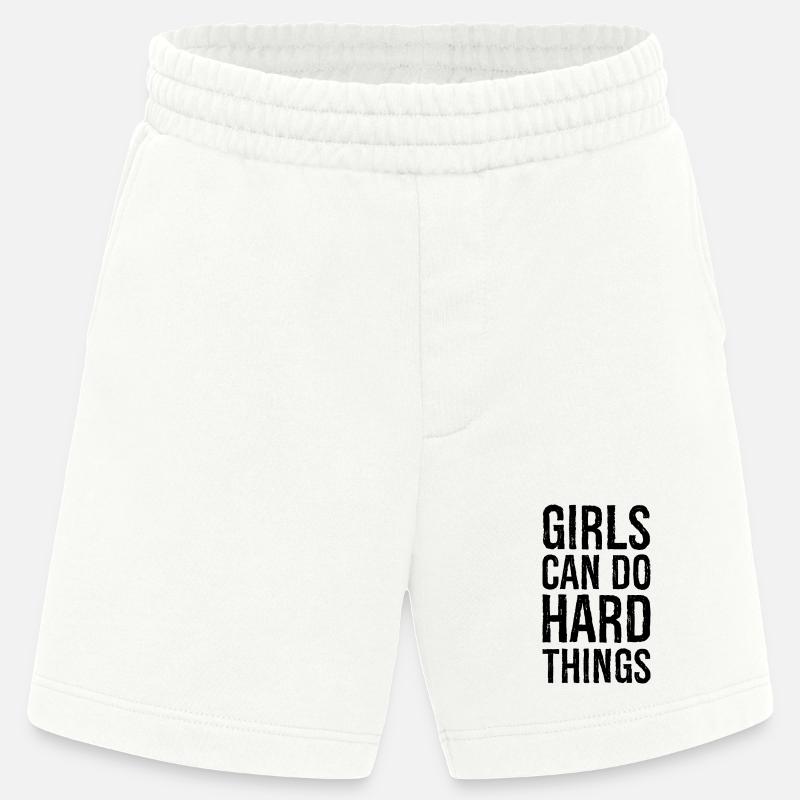 Mädchen können harte Dinge tun - Heavyweight Shorts - made by SPREAD  - OFF WHITE