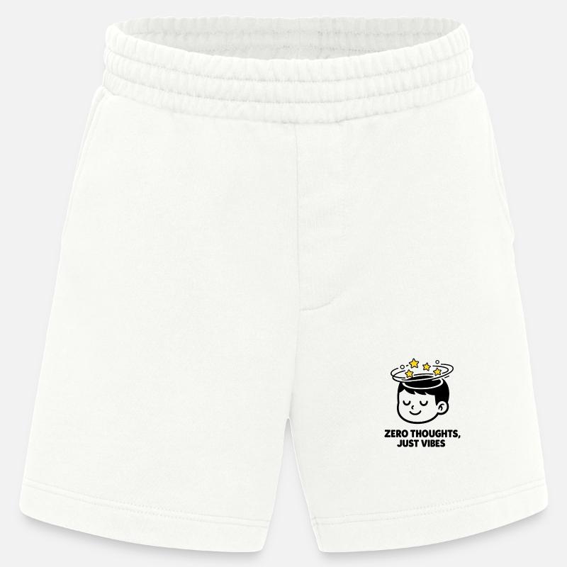 Zero Thoughts, Just Vibes - Short bio épais fabriqué en UE - OFF WHITE