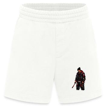 Dystopischer Krieger Zerfetzt Mantel - Heavyweight Shorts - made by SPREAD  - OFF WHITE - Vorne