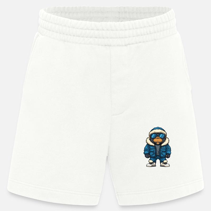 Gorilla Winter Comic - Heavyweight Shorts - made by SPREAD  - OFF WHITE