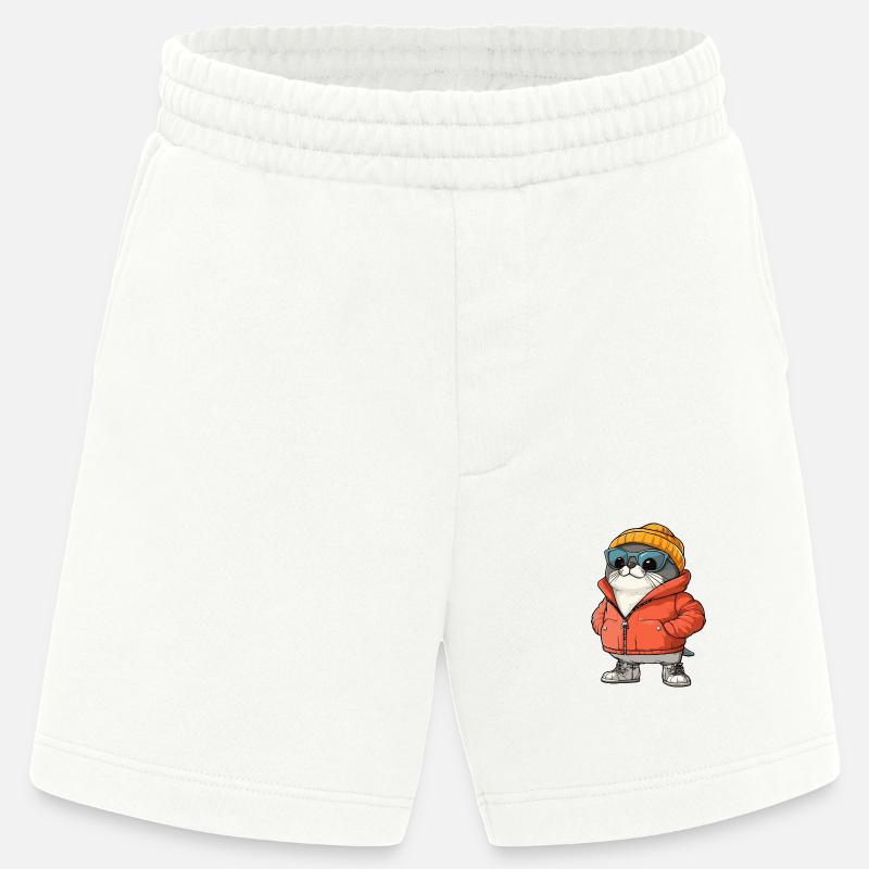 Robbe Tier Winter Comic - Heavyweight Shorts - made by SPREAD  - OFF WHITE