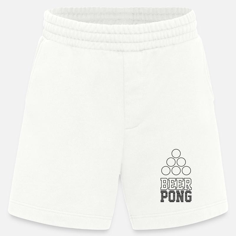 Bier Pong Logo 7 - Heavyweight Shorts - made by SPREAD - OFF WHITE