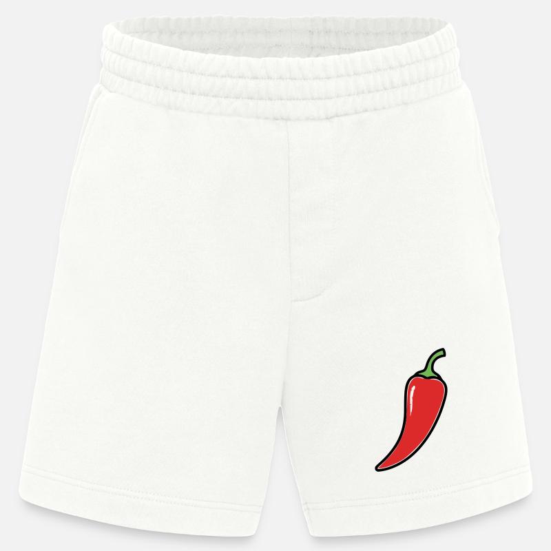 Chili Schote Scharf Comic - Heavyweight Shorts - made by SPREAD  - OFF WHITE