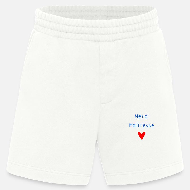 MAÎTRESSE. MERCI. MERCI MAÎTRESSE - Short bio épais fabriqué en UE - OFF WHITE
