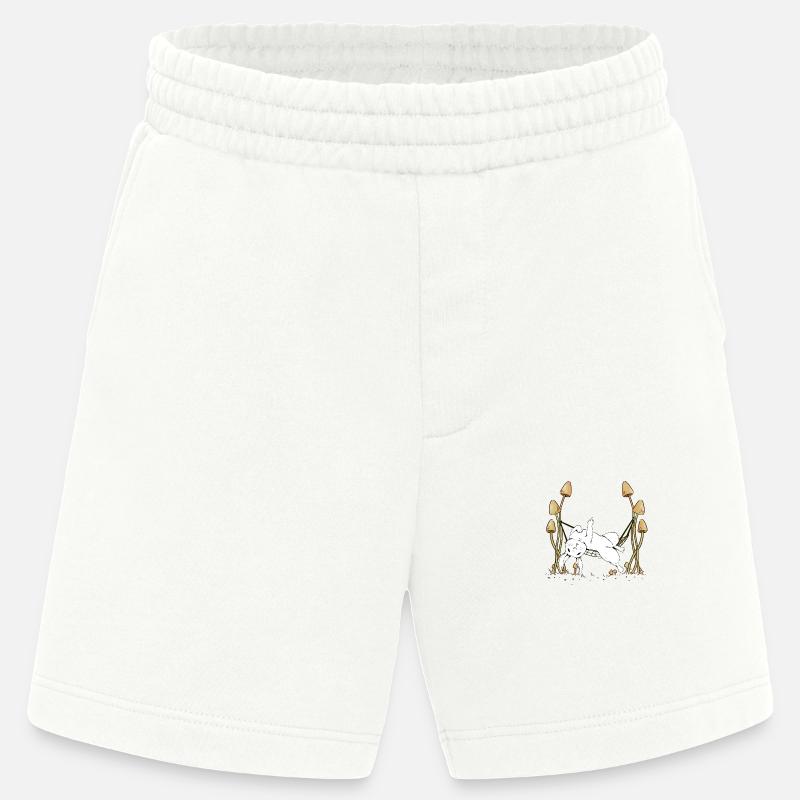 Bunny Hammock Chilling Rabbit Bunnies - Heavyweight Shorts - made by SPREAD  - OFF WHITE